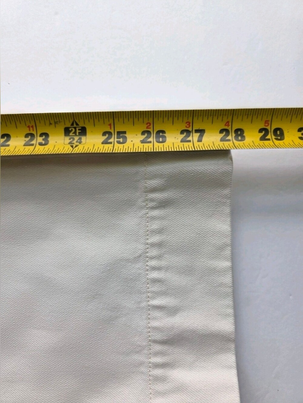 Tory Burch Button Detail Cropped Wide Leg Sailor Pants in Ivory Heavy Denim Sz 4 - Picture 11 of 15